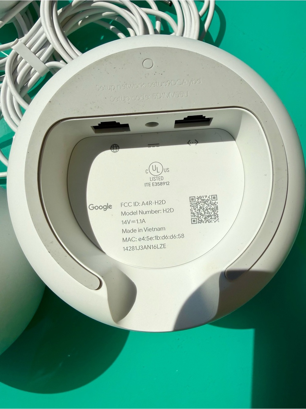 Google Nest HD2 Mesh Wifi Router Base in White - Picture 6 of 8